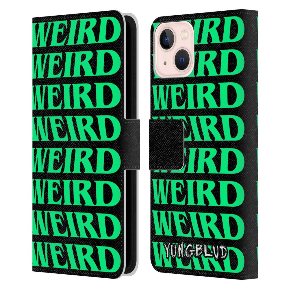 YUNGBLUD ヤングブラッド - Graphics / Weird! Text レザー手帳型 / Apple iPhoneケース - PGS